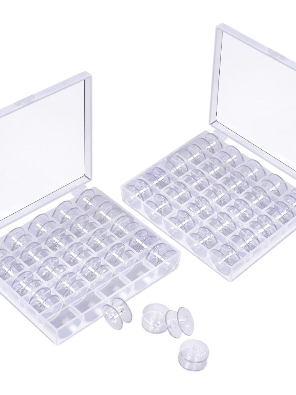 50 Pcs Bobbins, Plastic Bobbins for Brother Sewing Machine, Sewing Bobbins with